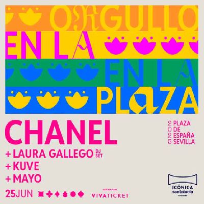 Cartel del concierto Orgullo en la plaza en el festival Icónica Sevilla Fest 2025