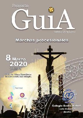 Cartel del concierto de marchas de Semana Santa por Orquesta Guía en Sevilla 2020