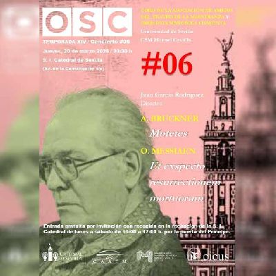 Cartel del concierto de la OSC y el Coro de la Maestranza en la Catedral de Sevilla 2025