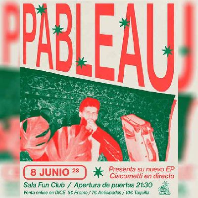 Cartel del concierto de Pableau en FunClub Sevilla 2023