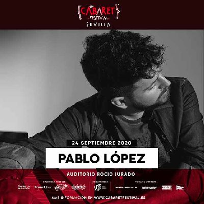 Cartel del concierto de la gira López, piano y voz de Pablo López en Sevilla 2020
