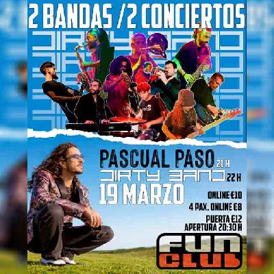 Cartel del concierto de Pascual Paso y Dirty Band en FunClub Sevilla 2026