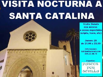 Cartel de la visita a la iglesia de Santa Catalina de Paseos por Sevilla 2019