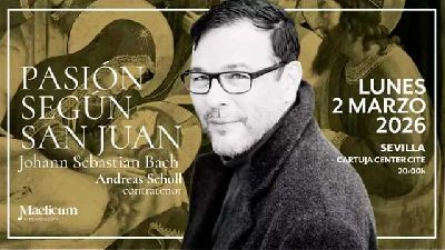 Cartel del concierto de La Pasión según San Juan en el Cartuja Center de Sevilla 2026