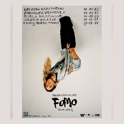 Cartel del concierto de Paula Cendejas en FunClub Sevilla 2023