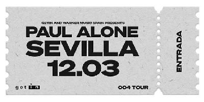 Cartel del concierto de Paul Alone en Malandar Sevilla 2026