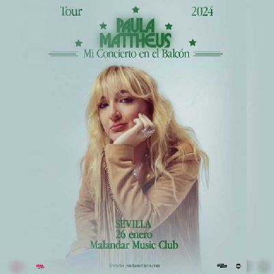 Cartel del concierto de Paula Mattheus en Malandar Sevilla 2024