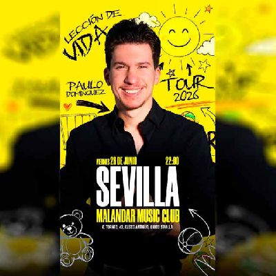 Cartel del concierto de Paulo Domínguez en Malandar Sevilla 2026