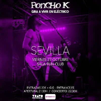 Cartel del concierto de Poncho K en FunClub Sevilla 2023