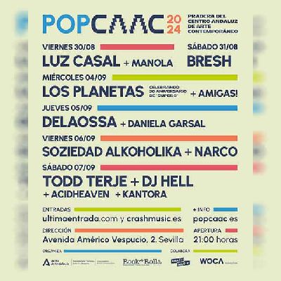 Cartel del ciclo Pop CAAC Sevilla 2024