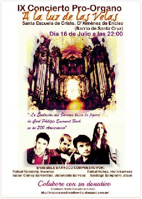 Concierto a la luz de las velas en Santa Escuela de Cristo Sevilla