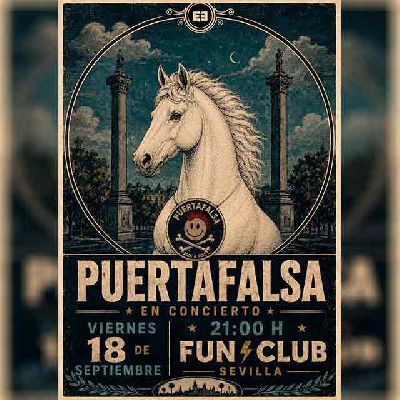 Cartel del concierto de Puertafalsa en FunClub Sevilla 2026
