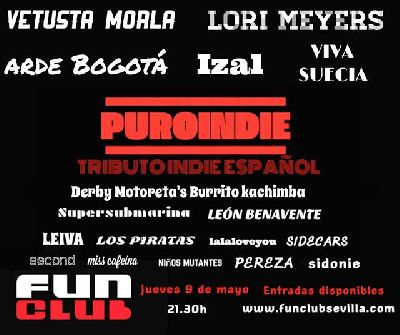 Cartel del concierto de PuroIndie en FunClub Sevilla 2024