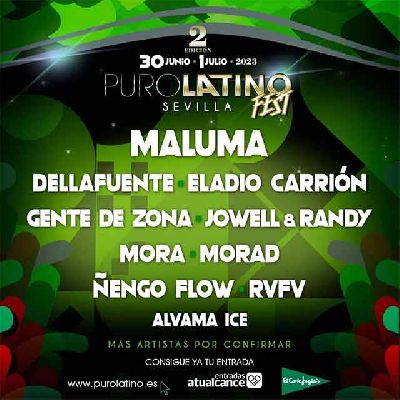 Cartel del festival Puro Latino Fest en Sevilla 2023