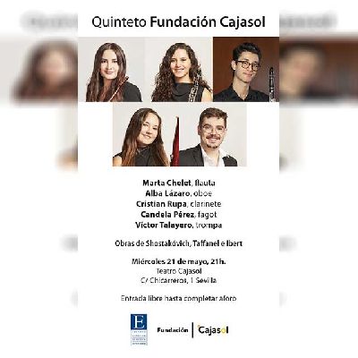 Cartel del concierto del Quinteto Fundación Cajasol en Cajasol Sevilla 2025