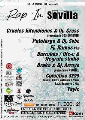 Cartel del concierto de Rap in Sevilla en Custom Sevilla 2021