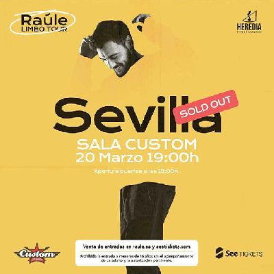 Cartel del concierto de Raúle en Custom Sevilla 2022