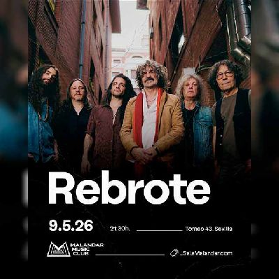 Cartel del concierto Rebrote en Malandar Sevilla 2026