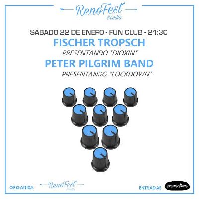 Cartel del concierto de Fischer Tropsch y Peter Pilgrim Band en FunClub Sevilla 2022