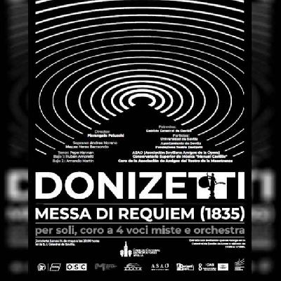 Cartel del concierto Misa de requiem de Donizetti en la Catedral de Sevilla 2026