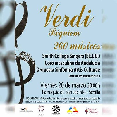 Cartel del concierto Réquiem de Verdi en la iglesia de San Jacinto de Sevilla 2026