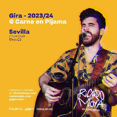 Cartel del concierto de Ricardo Moya en FunClub Sevilla 2023