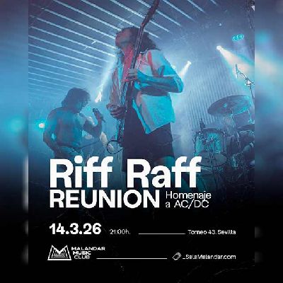 Cartel del concierto de Riff Raff Reunion en Malandar Sevilla 2026