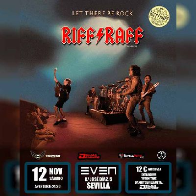 Cartel del concierto de Riff Raff Reunion en la Sala Even Sevilla 2022