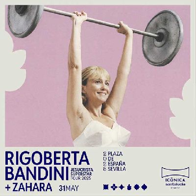 Cartel del concierto de Rigoberta Bandini y Zahara en el festival Icónica Sevilla Fest 2025