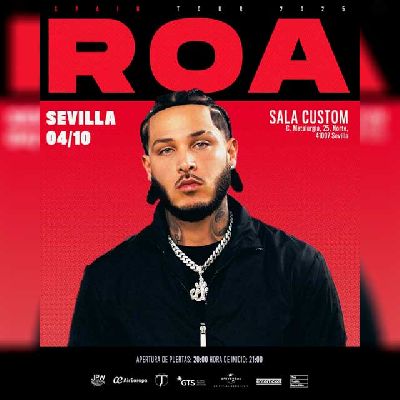 Cartel del concierto de Roa en Custom Sevilla 2025