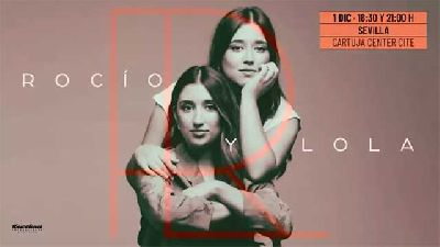 Cartel del concierto de Rocío y Lola en el Cartuja Center de Sevilla 2024