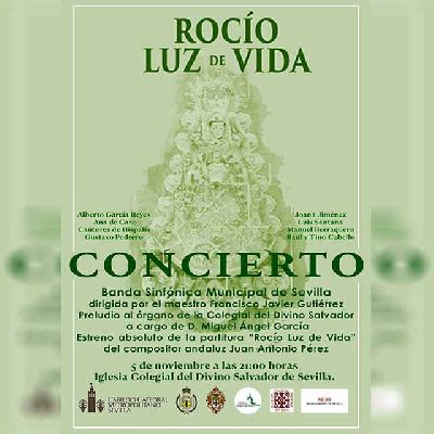 Cartel del concierto Rocío, luz de vida en la iglesia del Salvador de Sevilla 2025