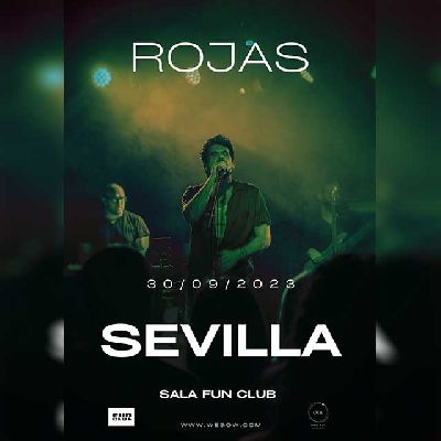 Cartel del concierto de Rojas en FunClub Sevilla 2023