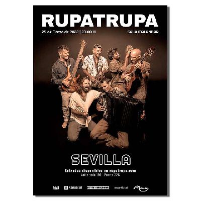 Cartel del concierto de Rupatrupa en Malandar Sevilla 2022