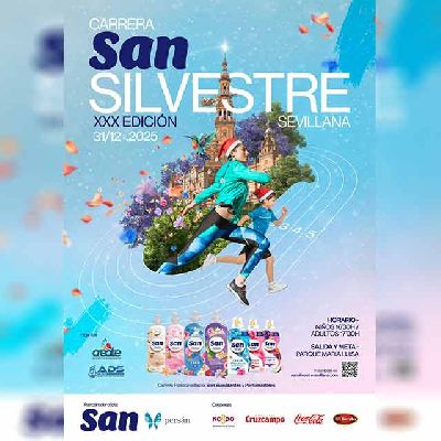 Cartel de la XXX San Silvestre Sevillana 2025