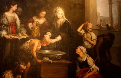 Foto de Santa Isabel de Hungría curando a los tiñosos de Murillo