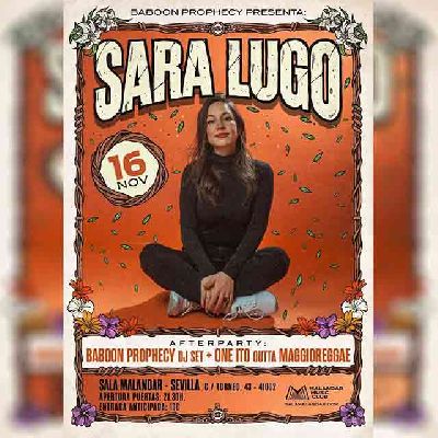 Cartel del concierto de Sara Lugo en Malandar Sevilla 2023