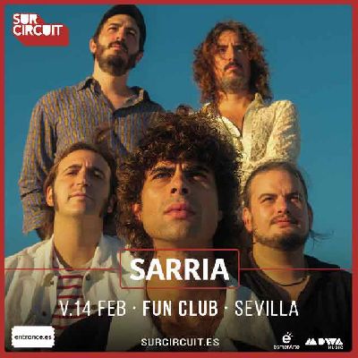 Cartel del concierto de Sarria en FunClub Sevilla 2025