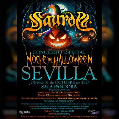 Cartel del concierto de Saurom en Pandora Sevilla 2024