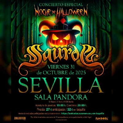 Cartel del concierto de Saurom en Pandora Sevilla 2025