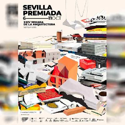 Cartel de la XXIV Semana de la Arquitectura 2025 de Sevilla