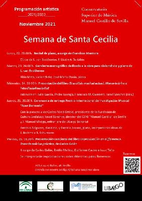 Cartel de la Semana Musical Ceciliana 2021 del Conservatorio Manuel Castillo de Sevilla