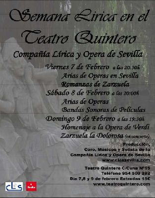 Concierto: Semana Lírica en el Teatro Quintero de Sevilla
