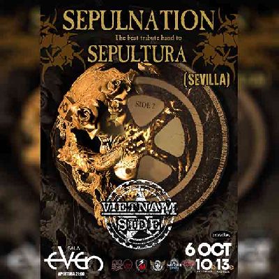 Cartel del concierto de Sepulnation y Vietnam Side en la Sala Even Sevilla 2023