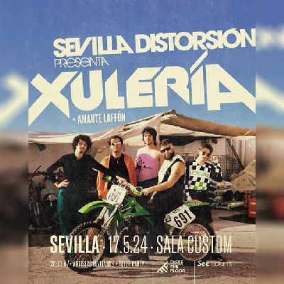 Cartel del concierto de Sevilla Distorsión en Custom Sevilla 2024