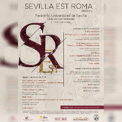 Cartel de las jornadas de recreación histórica Sevilla es Roma 2024