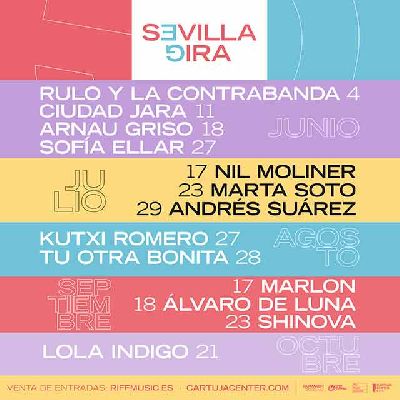 Cartel del ciclo Sevilla Gira en el Cartuja Center de Sevilla 2021