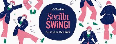 Cartel de la octava edición del Festival Sevilla Swing! 2022