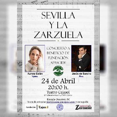 Cartel del concierto Sevilla y la zarzuela en Cajasol Sevilla 2024
