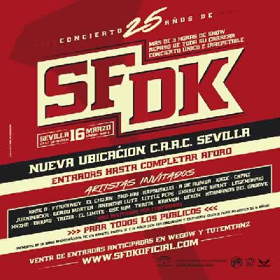 Cartel del concierto SFDK - 25 Aniversario en el CAAC de Sevilla
